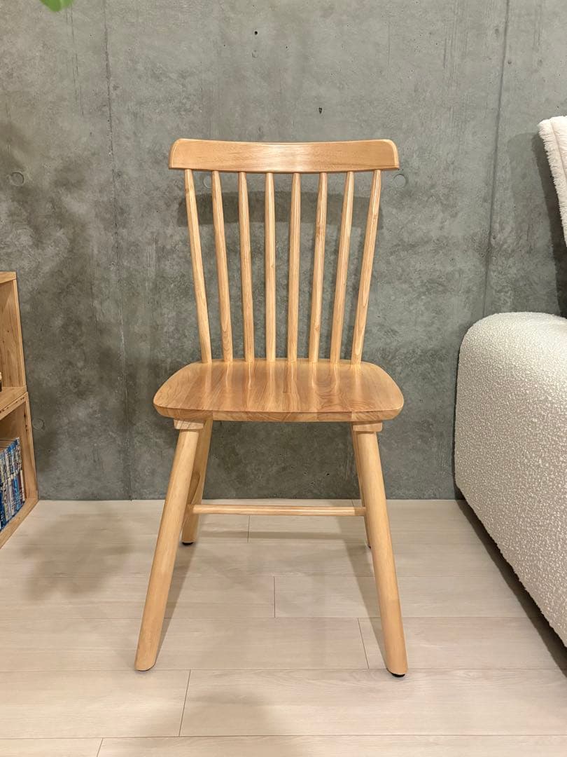 限定SALE】ナチュラルウッド スピンドルバック ダイニングチェア