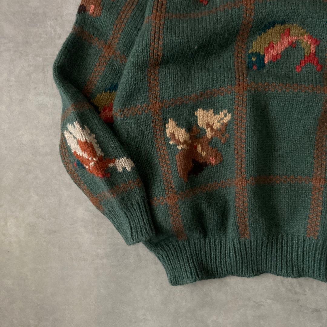 トップス 1980s L.L.Bean HALF ZIP WOOL KNIT