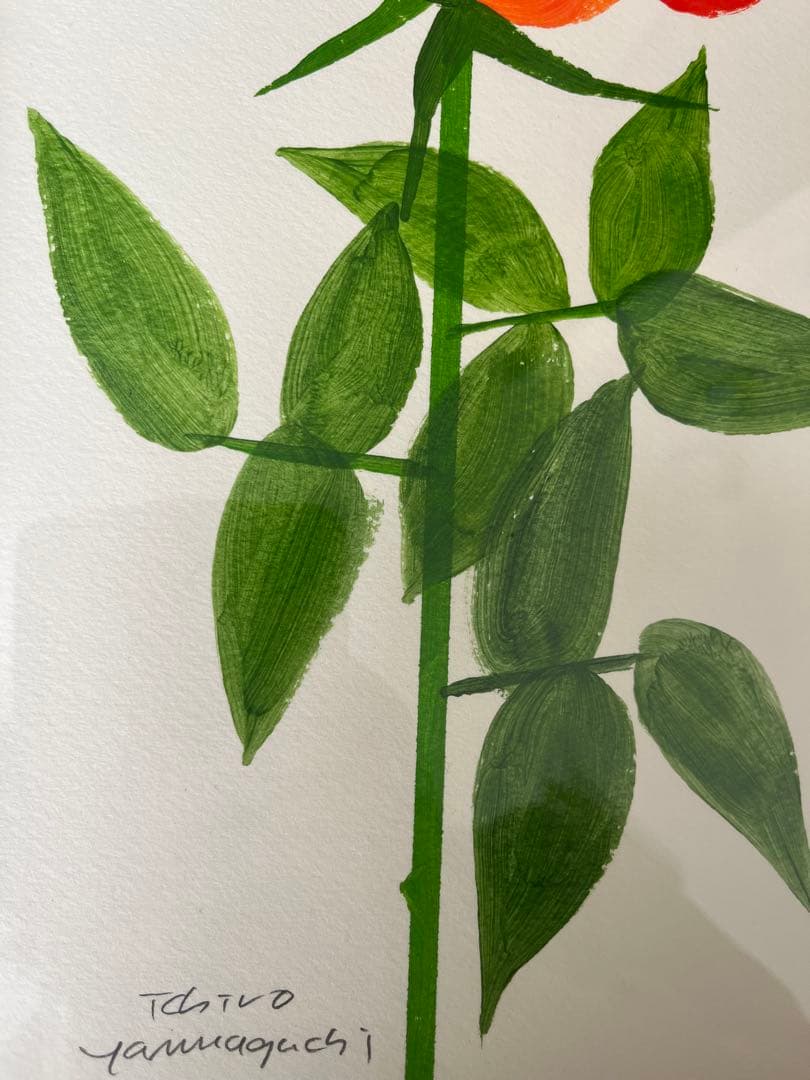 山口一郎 原画 オレンジの薔薇 2025 new song 一点物