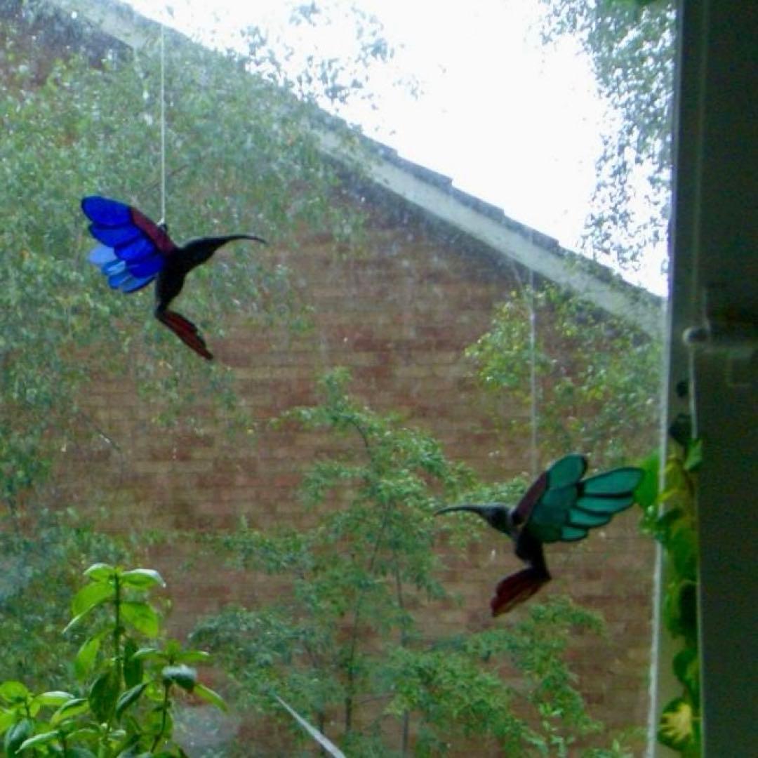 a*u様 ヴィンテージ　ハチドリ　ハミングバード　アメリカ製　ステンドグラス　モ