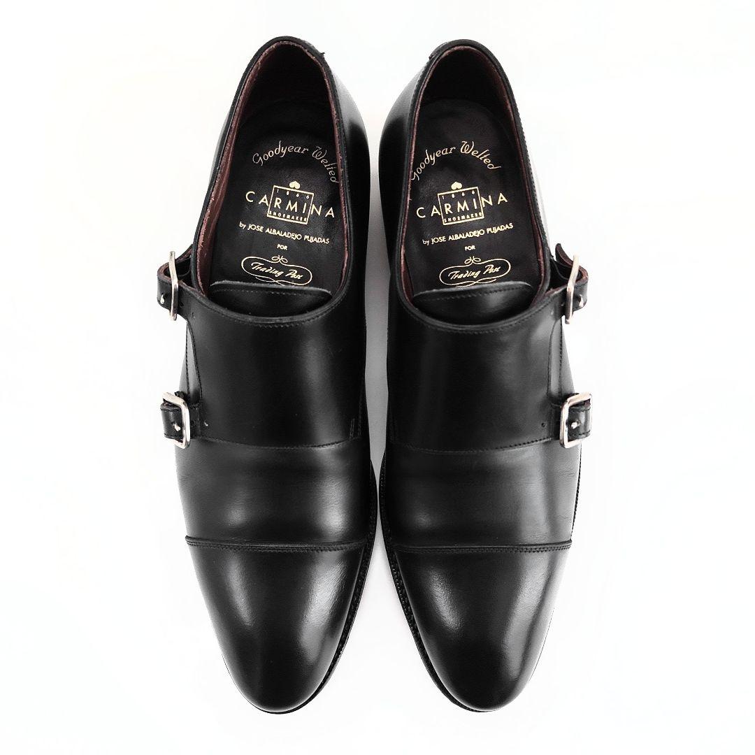 美品 カルミナ ダブルモンク ストラップ シューズ トレーディング