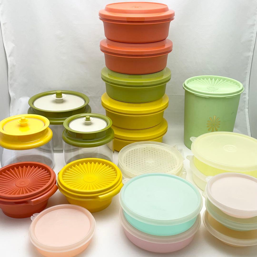 【美品】TUPPERWARE タッパーウェア 19点 まとめ売り 保存容器 まとめて19個】タッパーウェア Tupperware MM楕円／ワイド タッパー