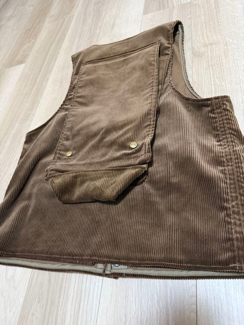 BONCOURA 太畝コーデュロイパックベスト ボンクラ 36 新品 ブラウン