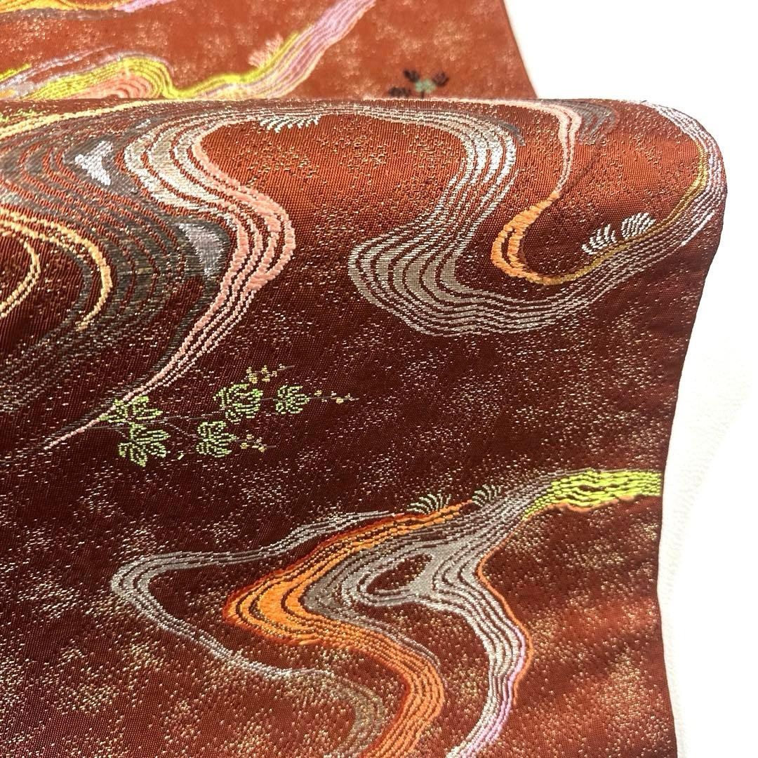 帯6119 ○二代目 龍村平蔵 龍村光翔 国宝琴 高級 正絹 袋帯