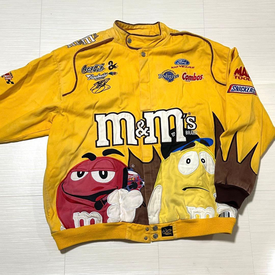 CHASE レーシングジャケット エムアンドエムズ　スポンサー　刺繍　90s CHASE AUTHENTICS 