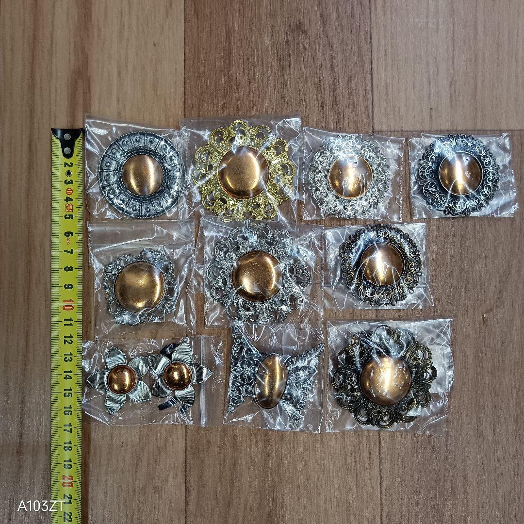 未使用品 七宝焼 材料 ブローチ ペダントトップ 210個 まとめて 2.3kg