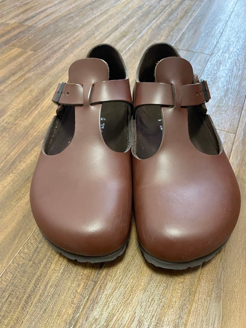 ビルケンシュトック 37 24.0 ティッケル ストラップ レザー 黒