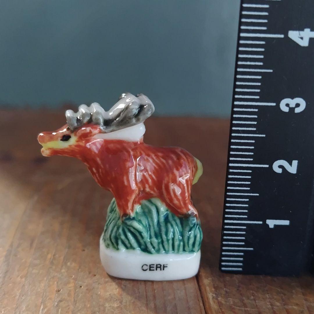 ビンテージフェーブ 森の王シリーズ 雄鹿 フランス雑貨 陶器置物