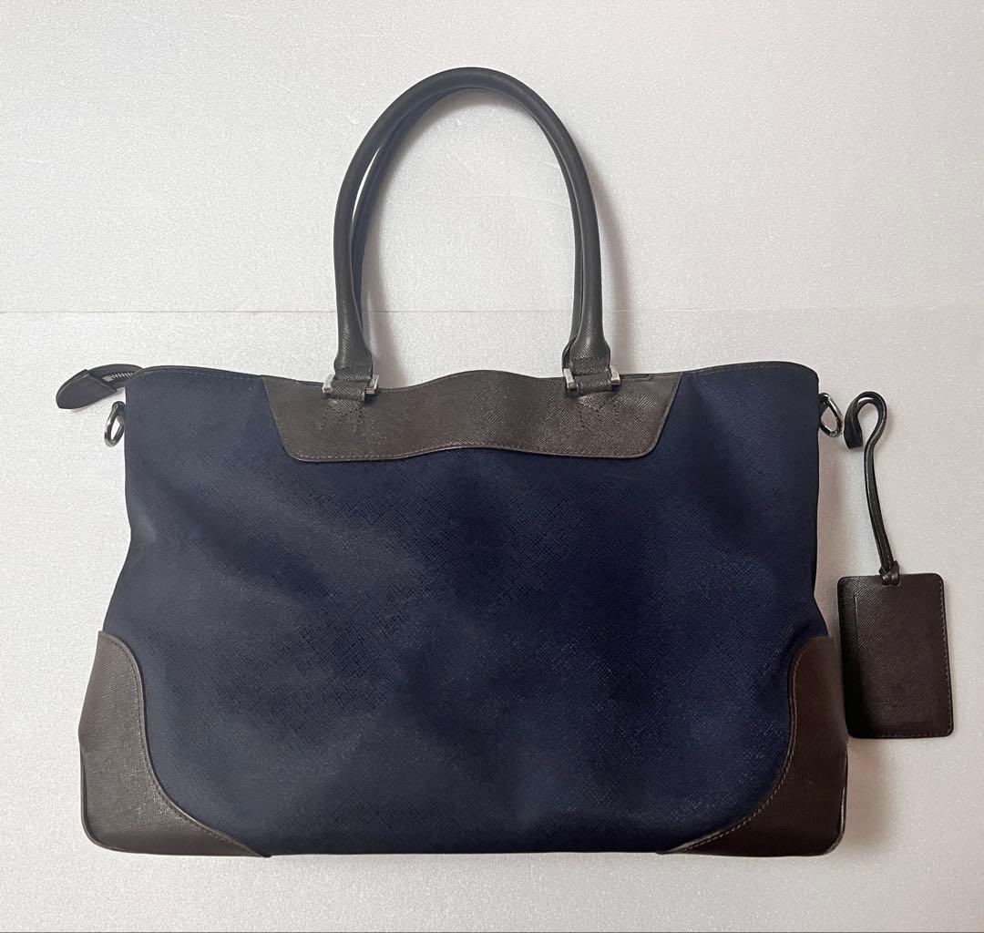 ペッレモルビダ キャピターノ ビジネスバッグ 2way レザー ネイビー