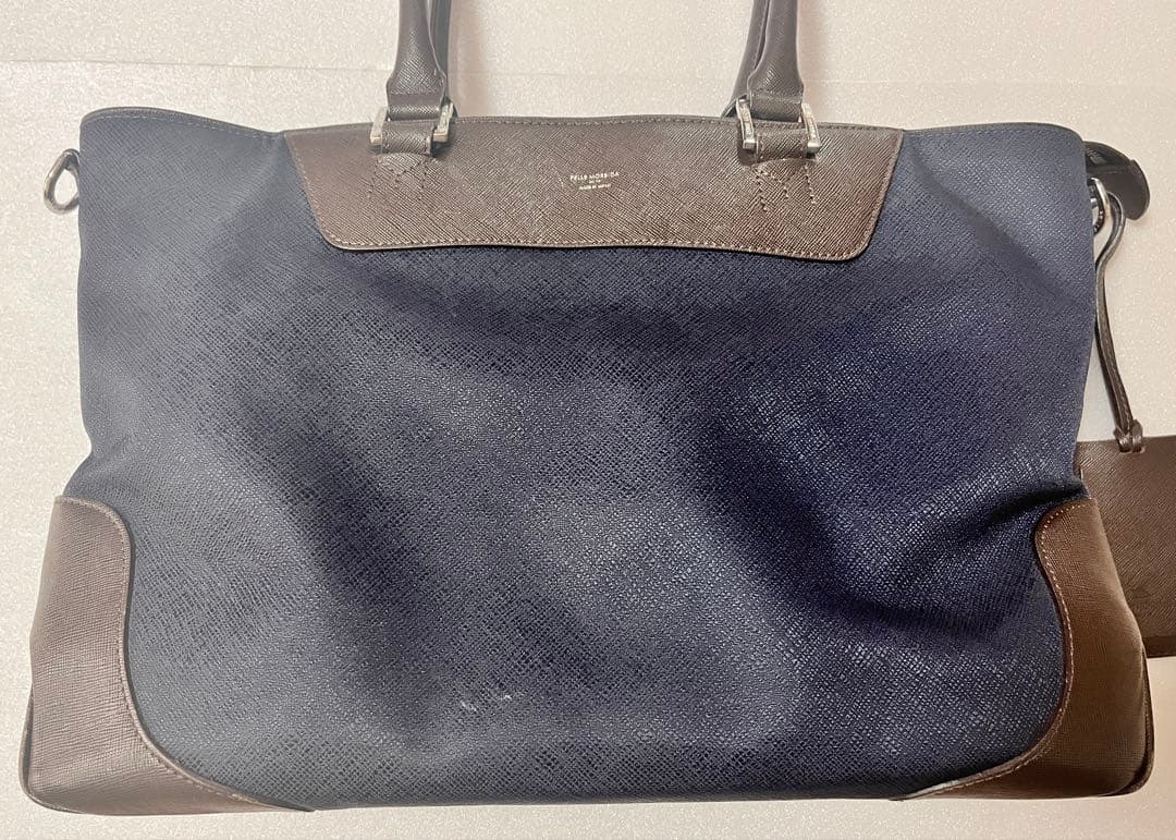 ペッレモルビダ キャピターノ ビジネスバッグ 2way レザー ネイビー