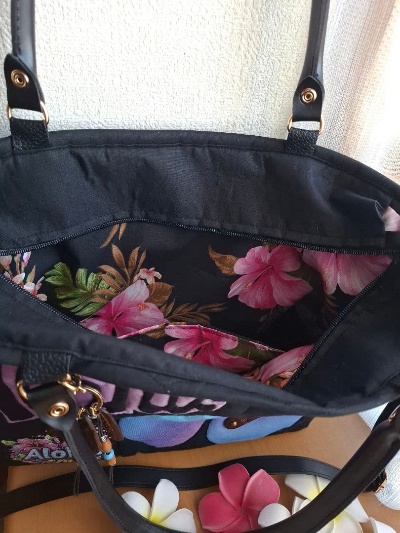 特別価格！ラスト！ ハワイアンキルト バッグ 2WAYファスナー