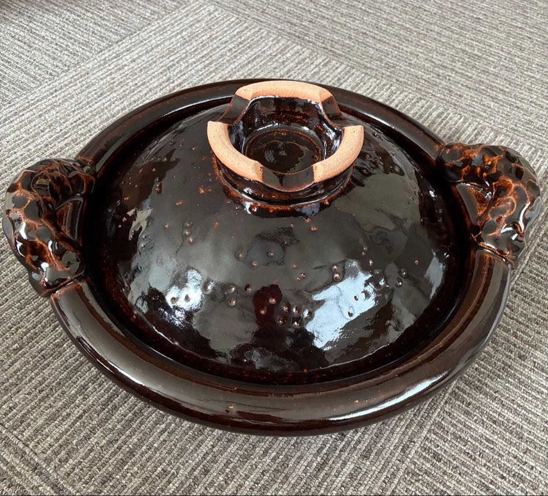 伊賀土楽 黒鍋　尺寸32cm スッポン鍋　浅い鍋 黒鍋（尺寸） - 土楽 | 伊賀の里の土楽窯