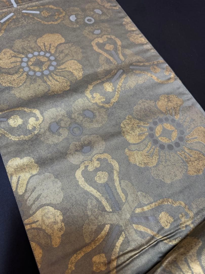 極美品】伝統工芸士「内田弘基氏作」経糸4600本織「牡丹文様」