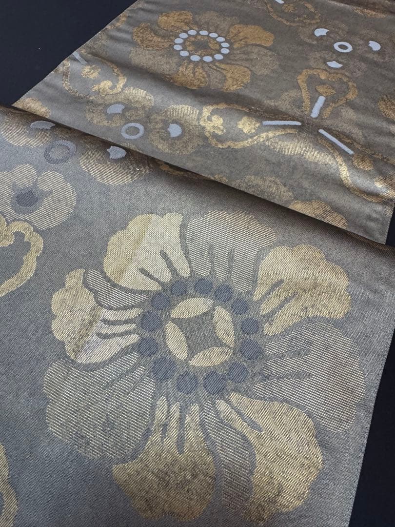 極美品】伝統工芸士「内田弘基氏作」経糸4600本織「牡丹文様」