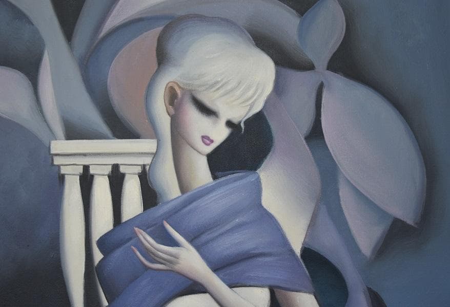 20世紀・日本の洋画家・二科展ドン 東郷青児 肉筆油彩色 - メルカリ