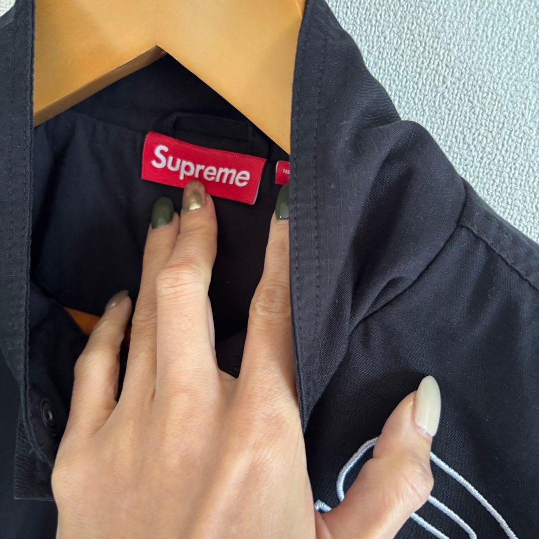 SUPREME黒ナイロンジャケットパンツセット 2025AW今季セットアップ