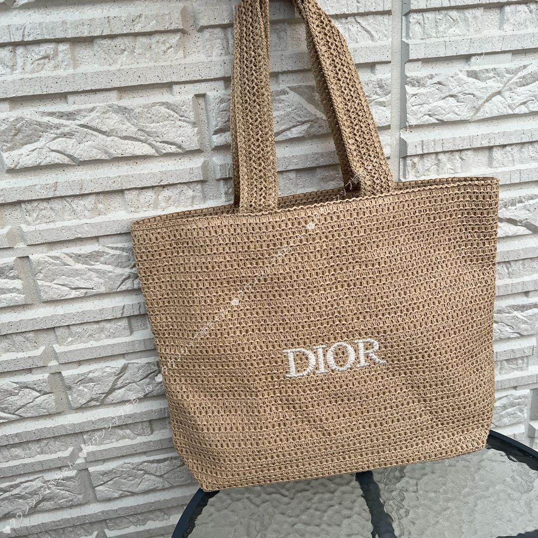 ディオール ノベルティ ストロー トートバッグ - メルカリ