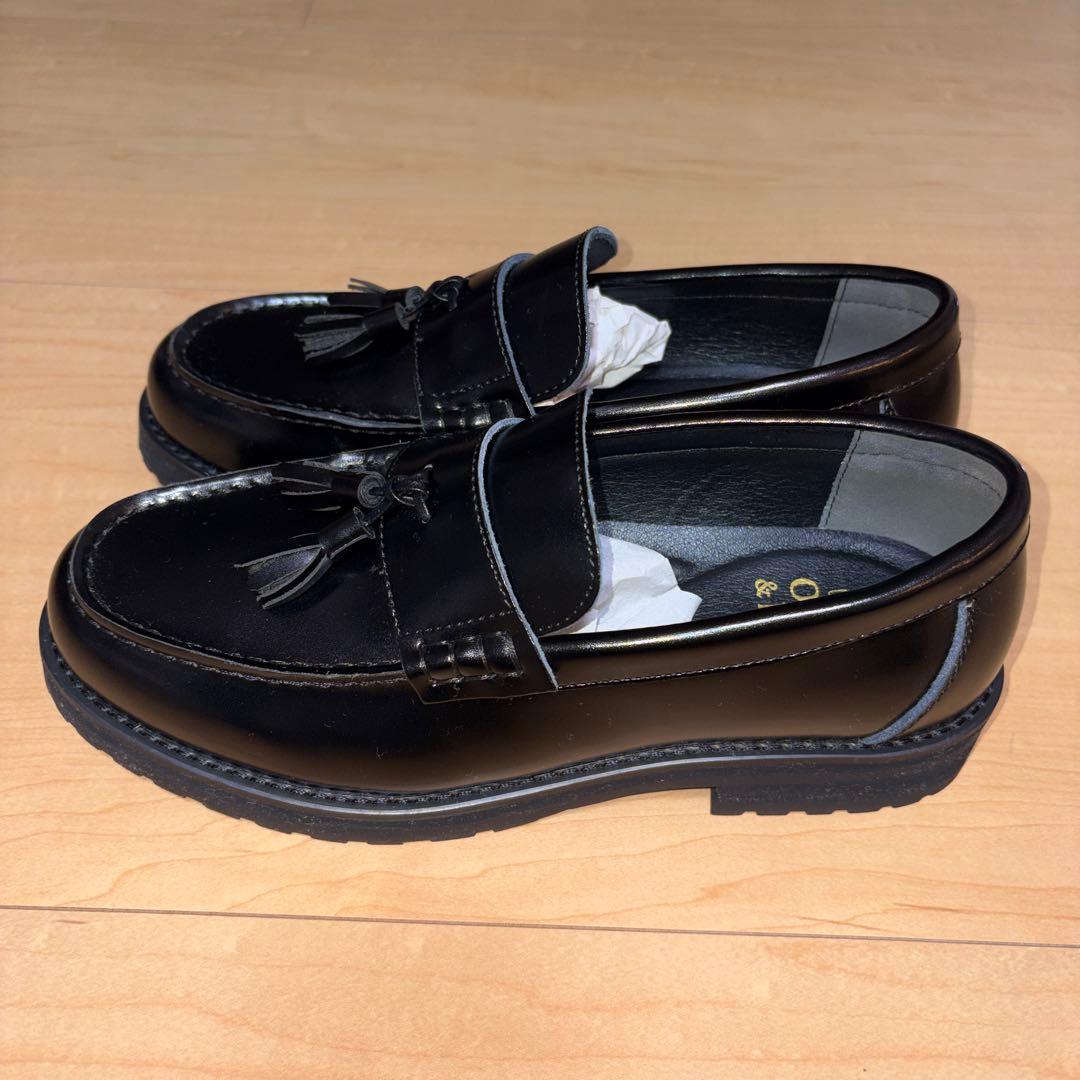 ロンドンシューメイク レザー タンクソール タッセルローファー(26.5cm)