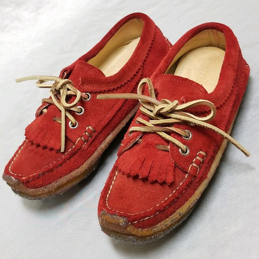 秋冬 ユケテン モカシン クレープソール シューズ 赤 YUKETEN 24 YUKETEN / ユケテン】Blucher Moccasin.メイン州から届いた、アメリカ