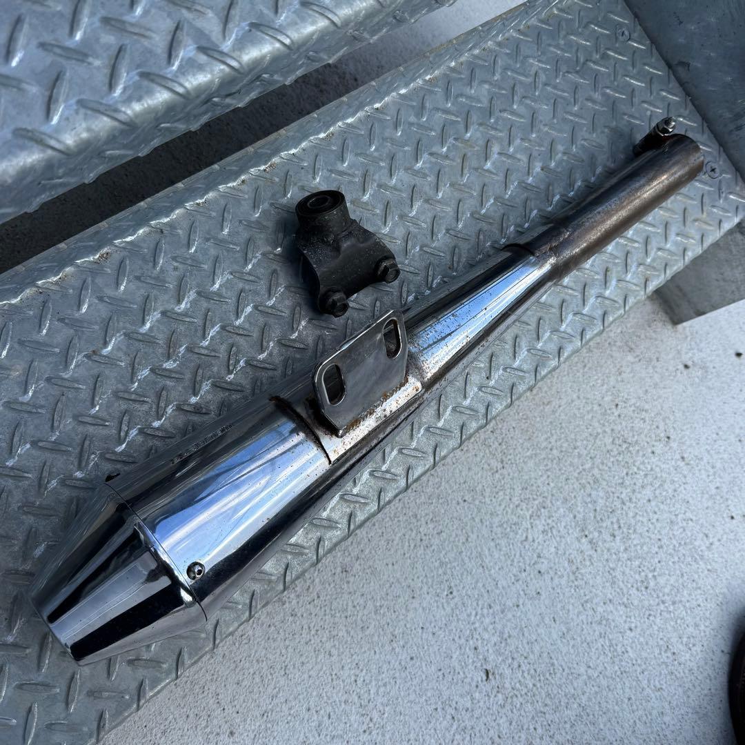 希少 ブラットスタイル スリップオン SR400用 ブラケット付き 送料込