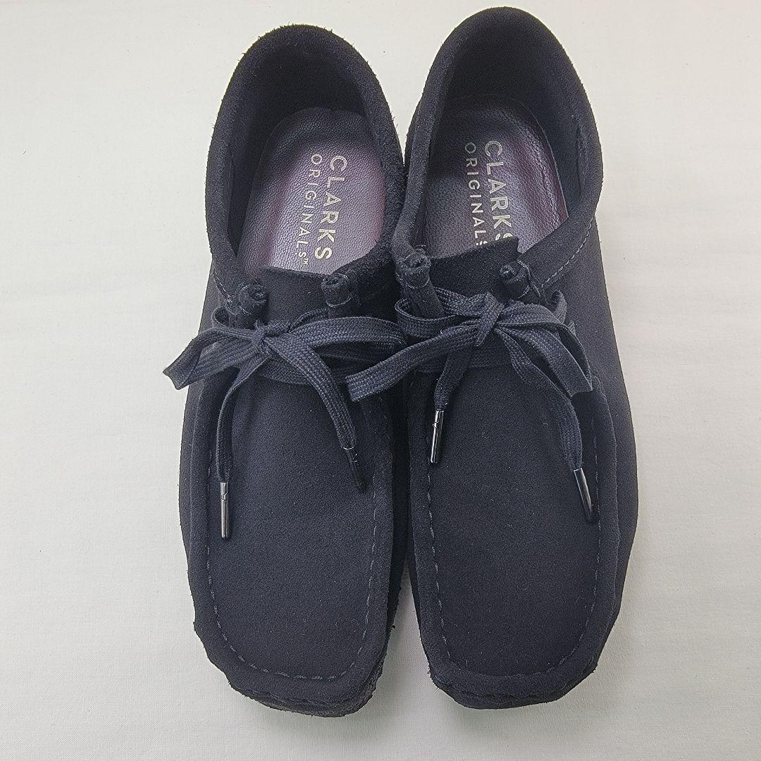 クラークス ワラビー ブラック スエード UK6 24.5cm