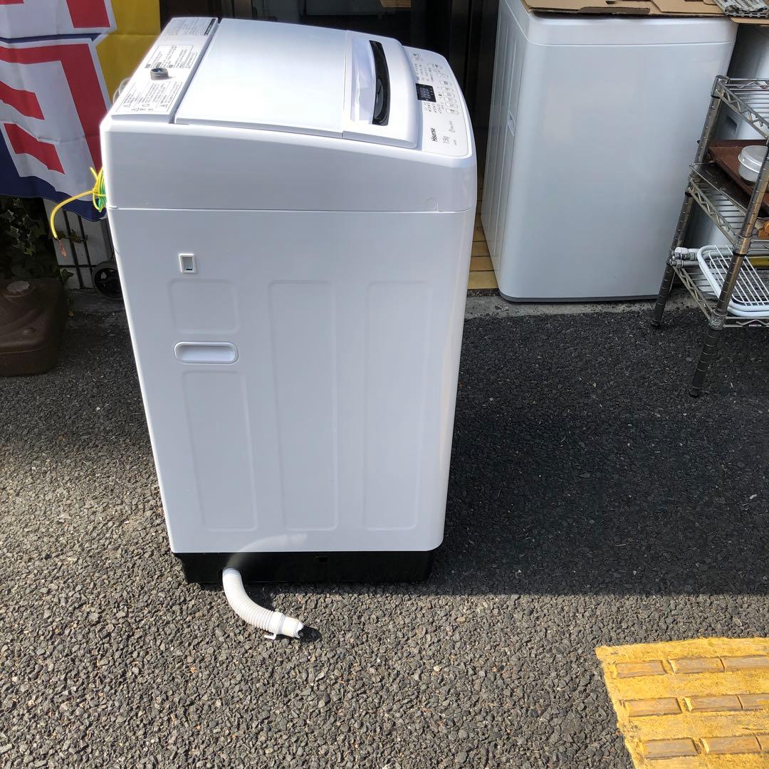 Hisense洗濯機 7.5k 2021年製　給水ホース　排水ホース付き