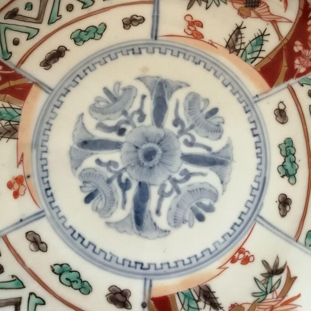 古伊万里 色絵 ふくら雀と鳳凰 輪花縁 七寸皿 2客 - メルカリ