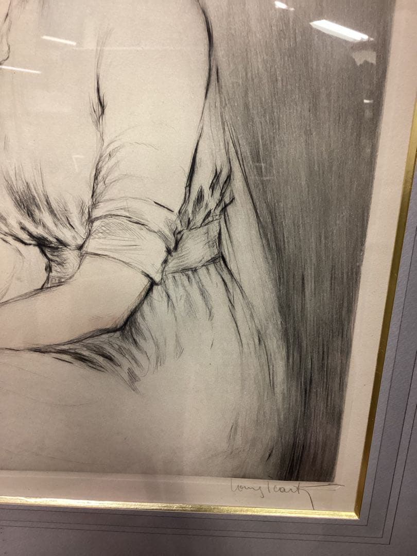 ルイ　イカール作　エツチング　タイトル「看護婦」