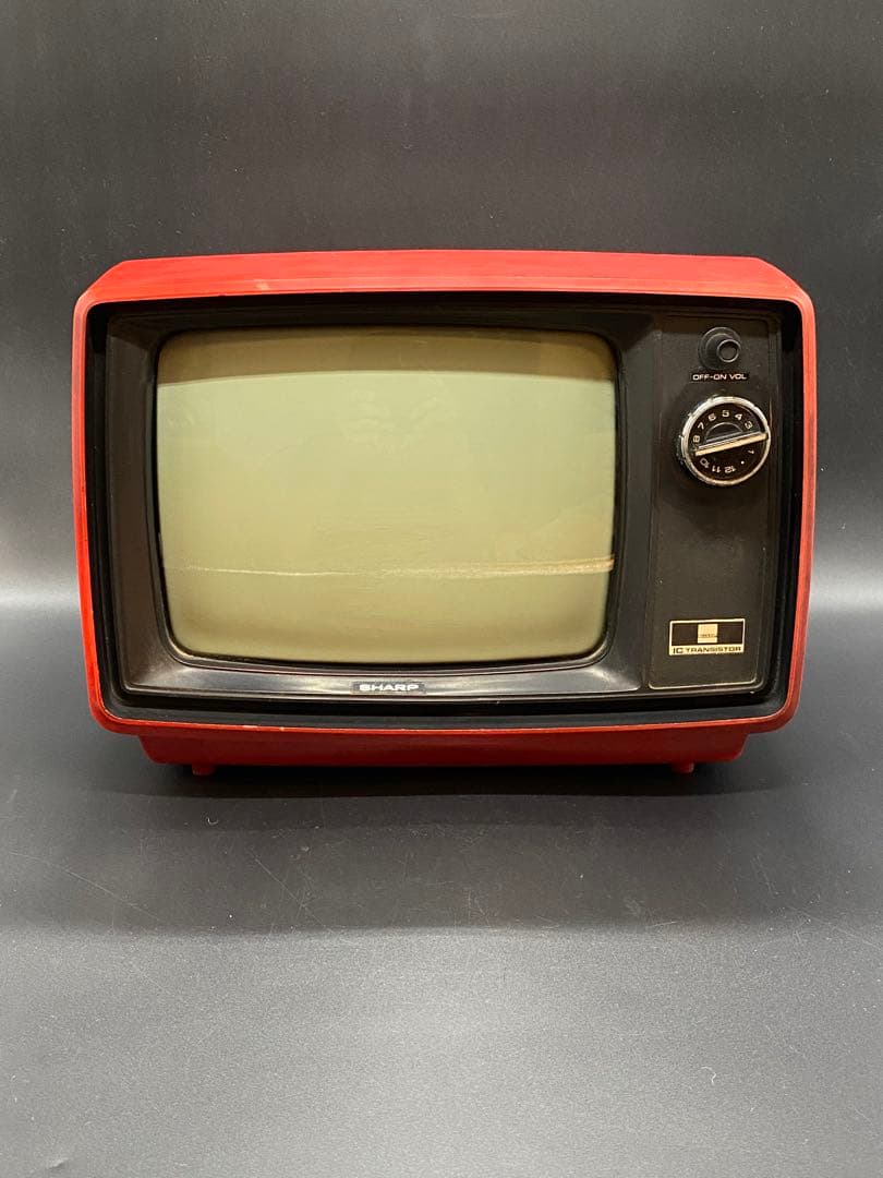 激レア] SHARP ブラウン管テレビ ダイヤル式チャンネル 昭和レトロ