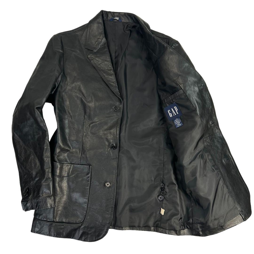 美品 GAP ギャップ 90s vintage レザーテーラードジャケット XS - メルカリ