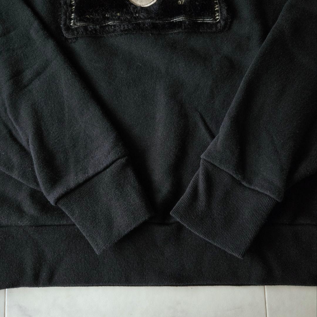 ミュベール MUVEIL スウェット 猫 トレーナー 黒 ブラック 長袖 ネコ