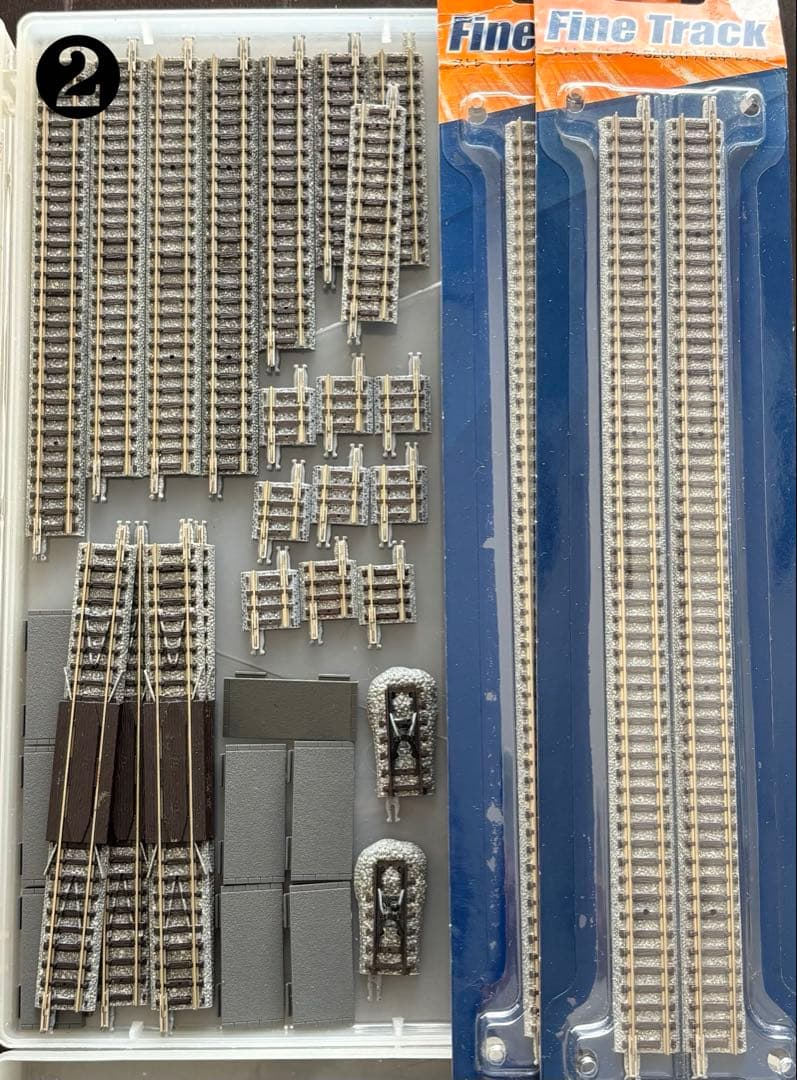 Nゲージレール 106本+他パーツ詰合せ トミックス ファイントラック
