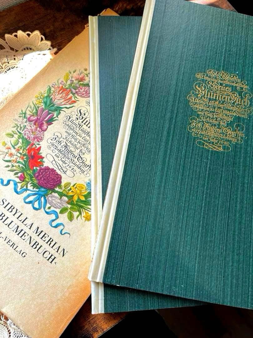 M.S. Merian お花図鑑 2冊 ヴィンテージ洋書 インゼル 初版1966