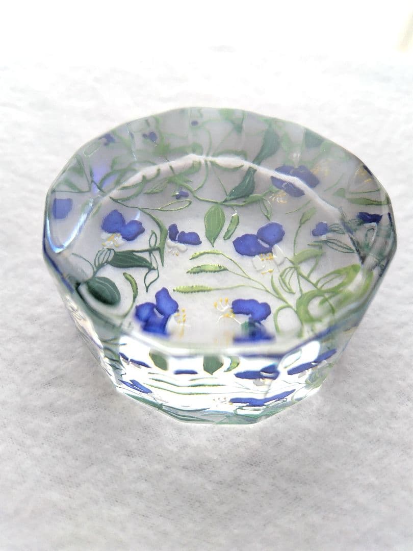 金津沙矢香 百花景シリーズ 露草 ペーパーウエイト オブジェ - メルカリ