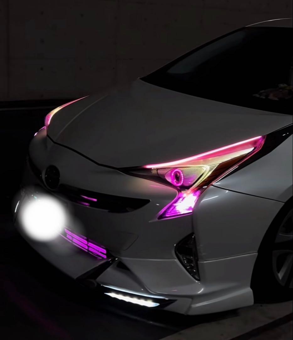 50プリウス ウインカーポジション ピンク 【ポン付け】 配線加工済み 50プリウス ウインカーポジション パープル ピンク ポン付け可能