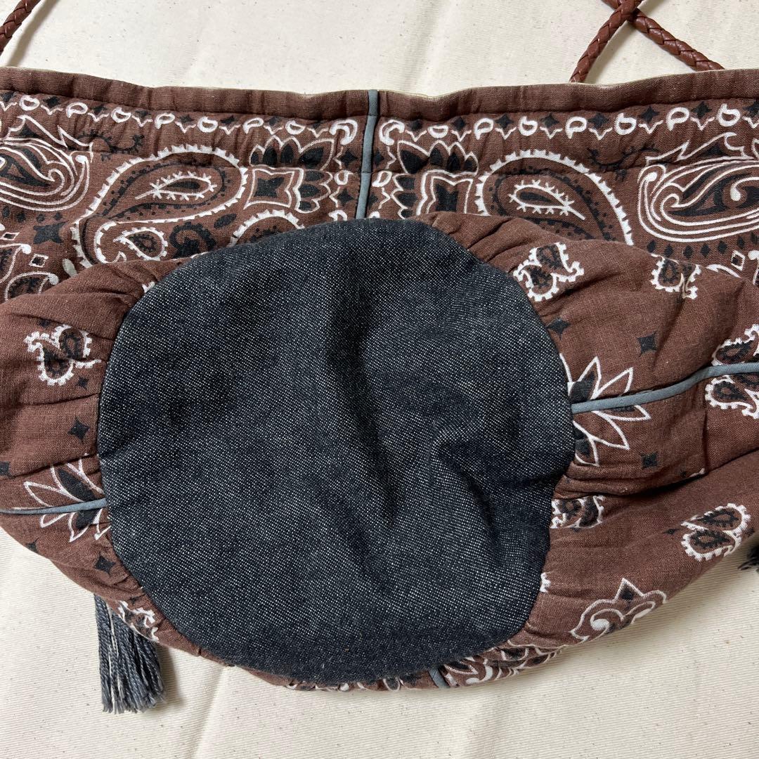 h.v.f.n havefun 巾着バッグ バンダナ グレー - メルカリ