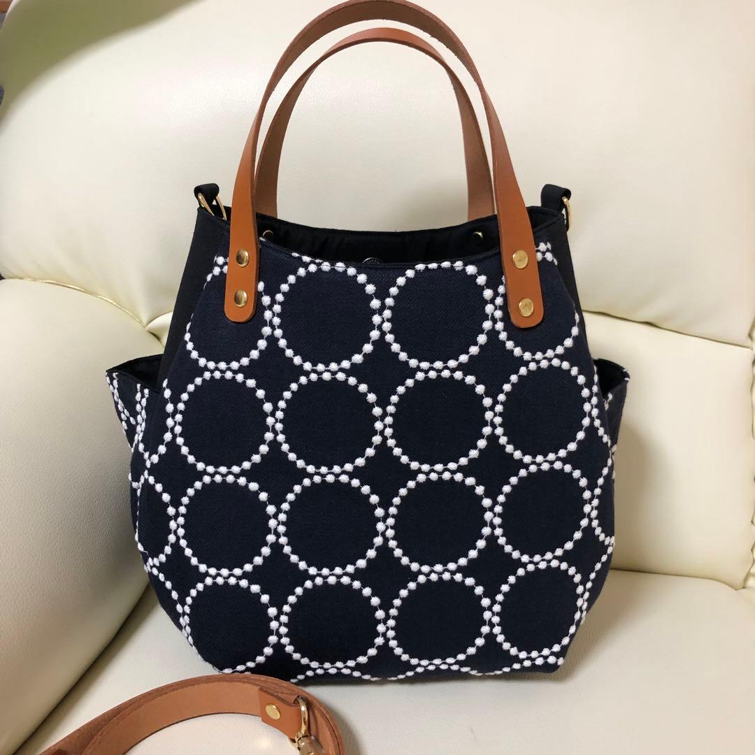 バルーンバッグ（M）ミナペルホネン 《タンバリン》ヌメ革