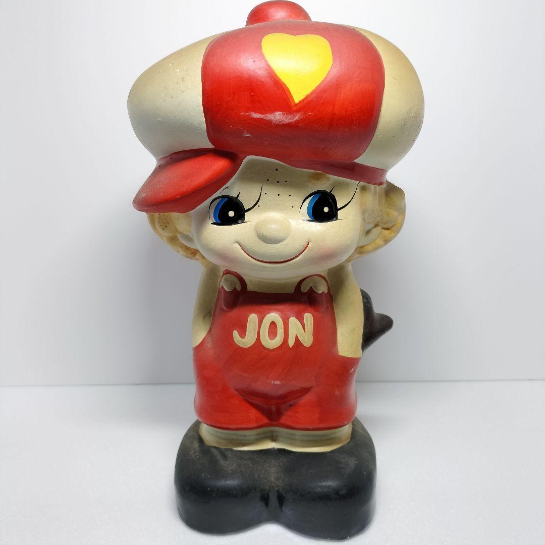当時物 内藤ルネ JON 陶器製 ビッグ 貯金箱 約30cm - メルカリ