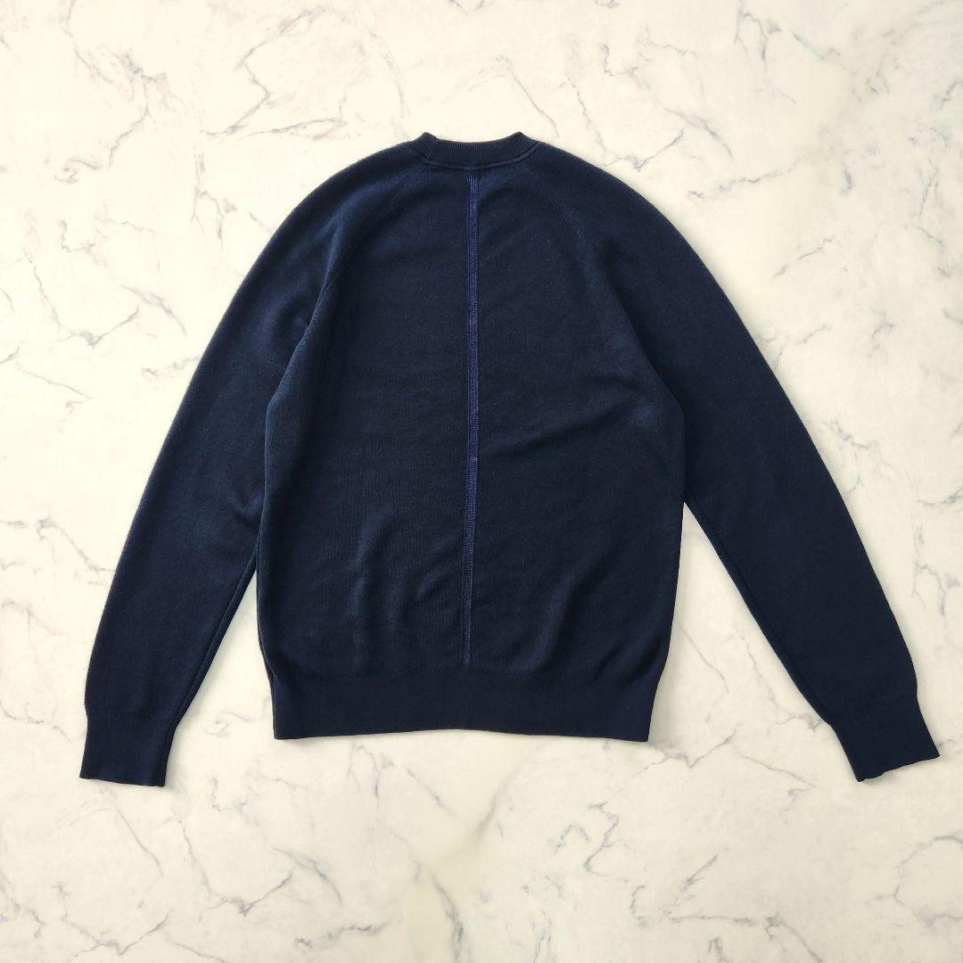 Theory メリノウール クルーネックニット ウォッシャブル ネイビー M