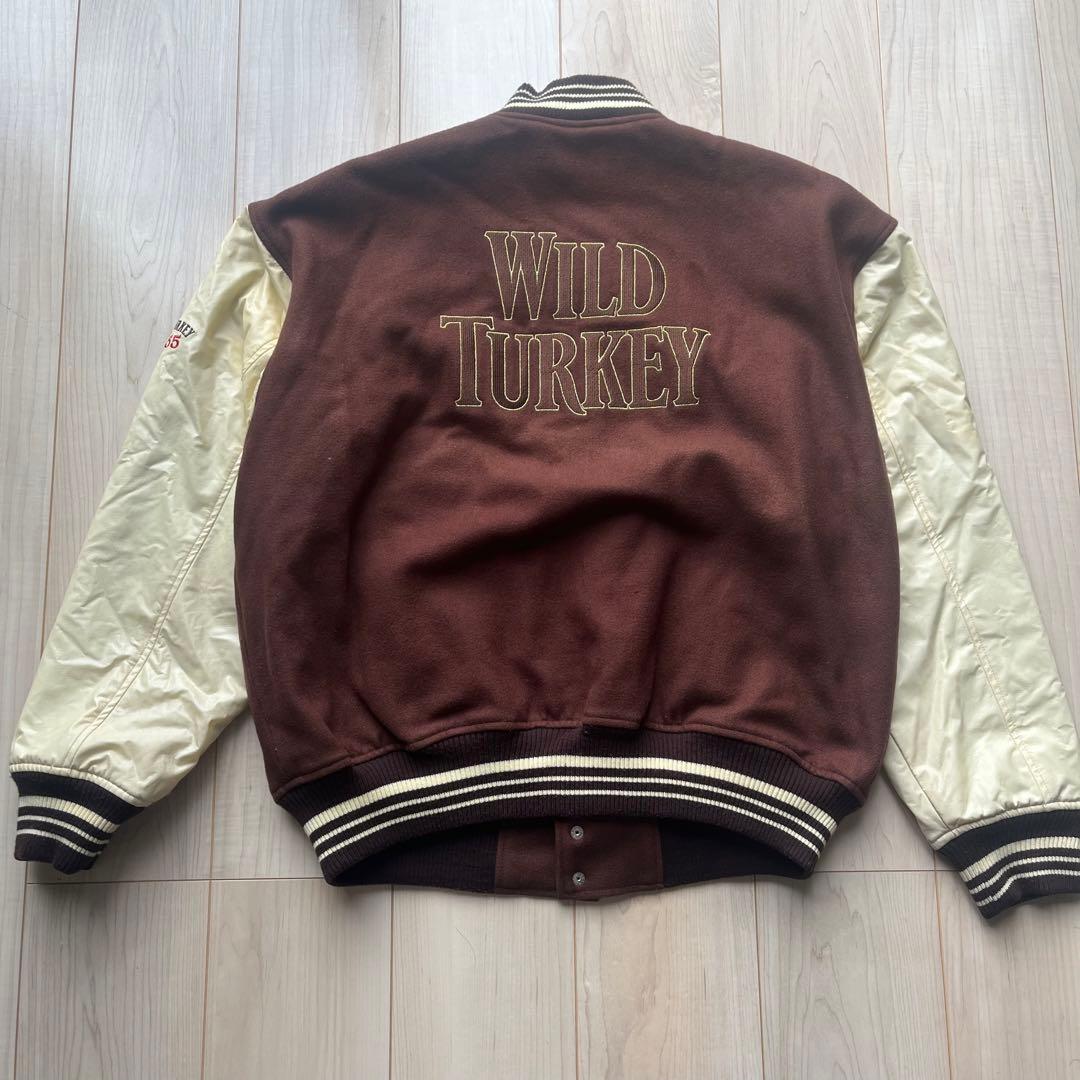 非売品】WILD TURKEY ワイルドターキー スタジャン 刺繍 バックロゴ