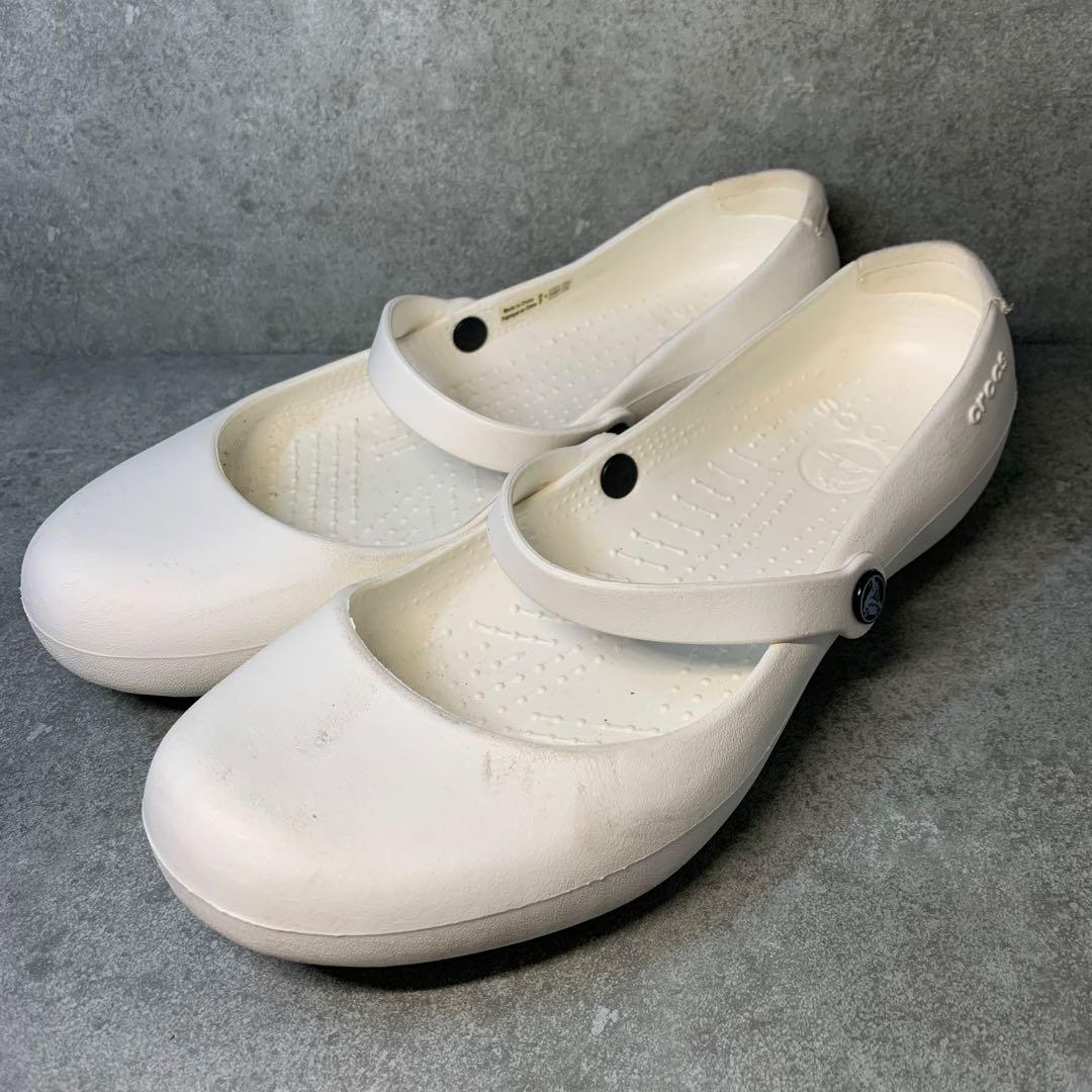 廃盤品】crocs クロックス アリスワーク サンダル ホワイト 23cm