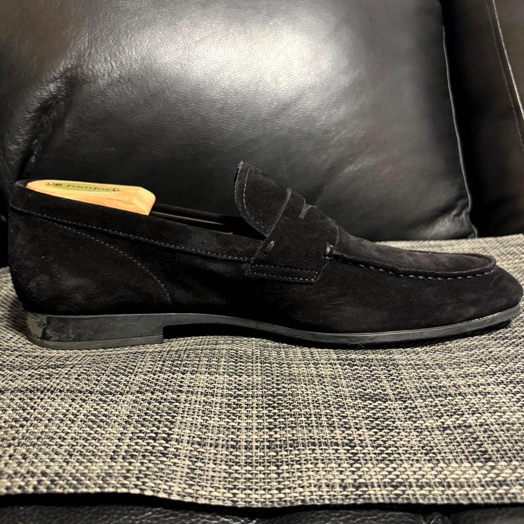 TOD'S スウェー ドシューズ ローファー　BLACK 27.5cm