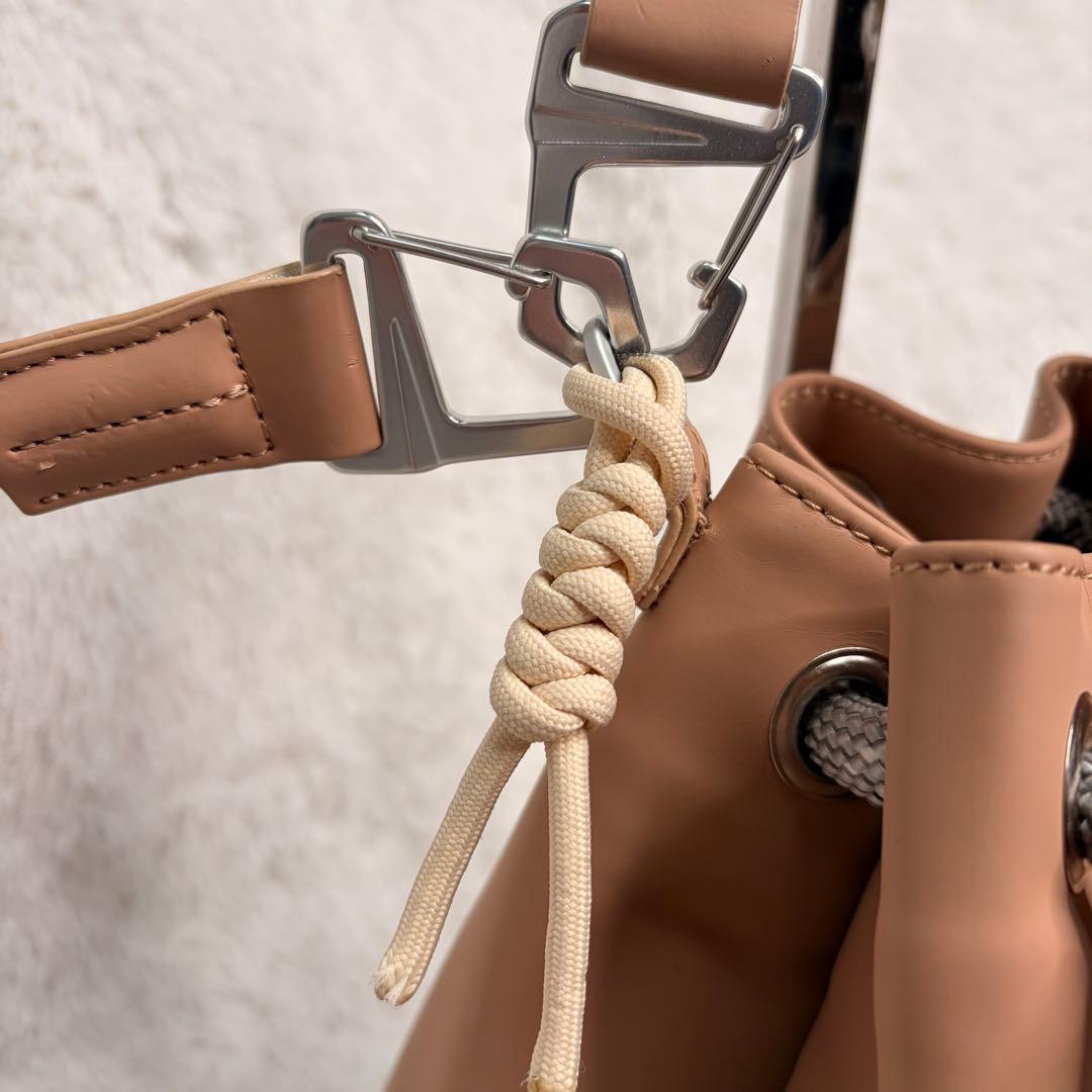 F/CEエフシーイー テックレザー 撥水加工ドローストリングバッグ