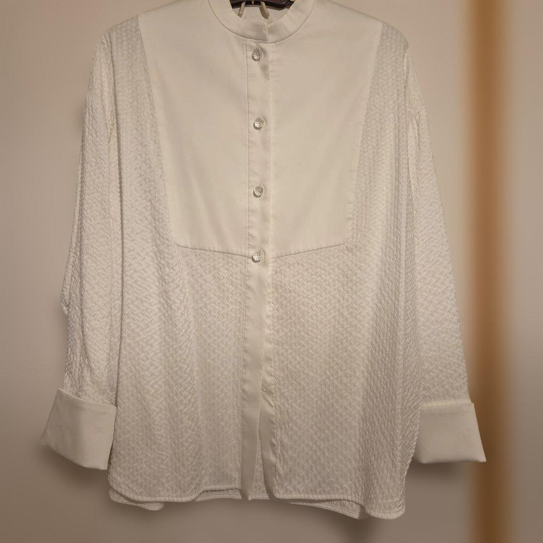 yori shirocon タキシードリボンブラウス シロコン machatt - メルカリ