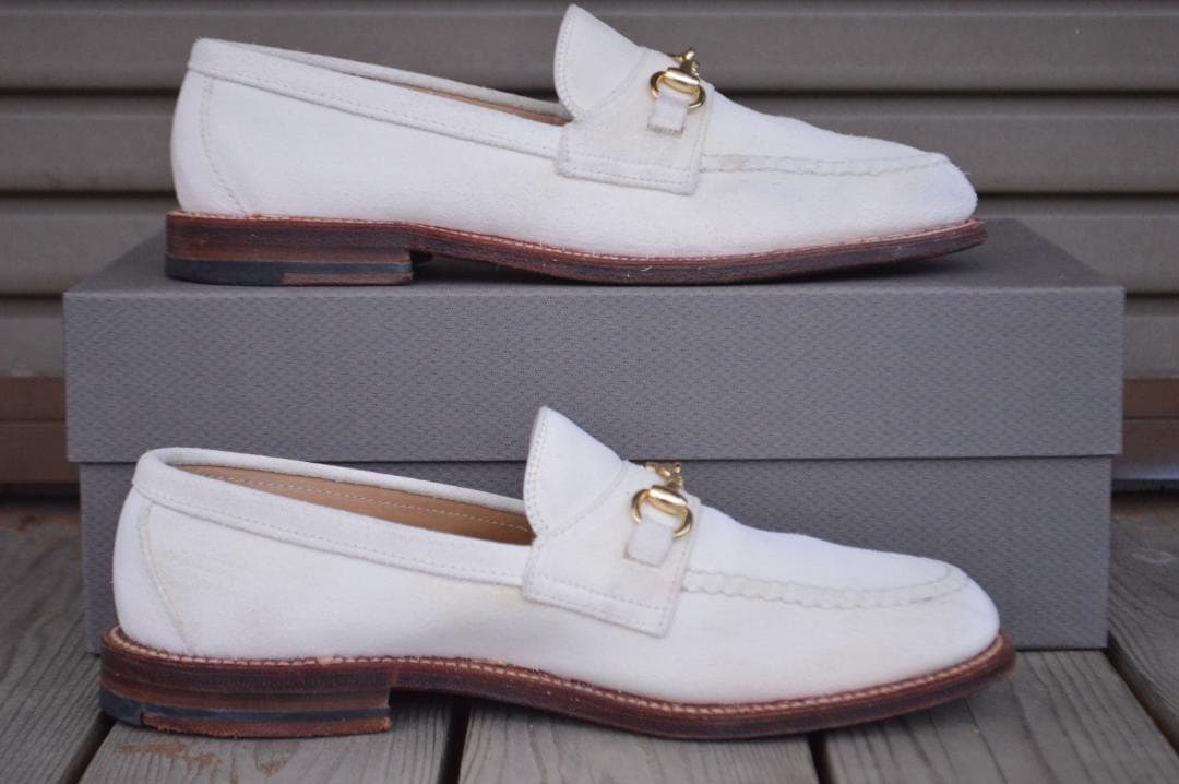 着用数回 ALDEN ビットローファー 7D ホワイト オールデン - メルカリ