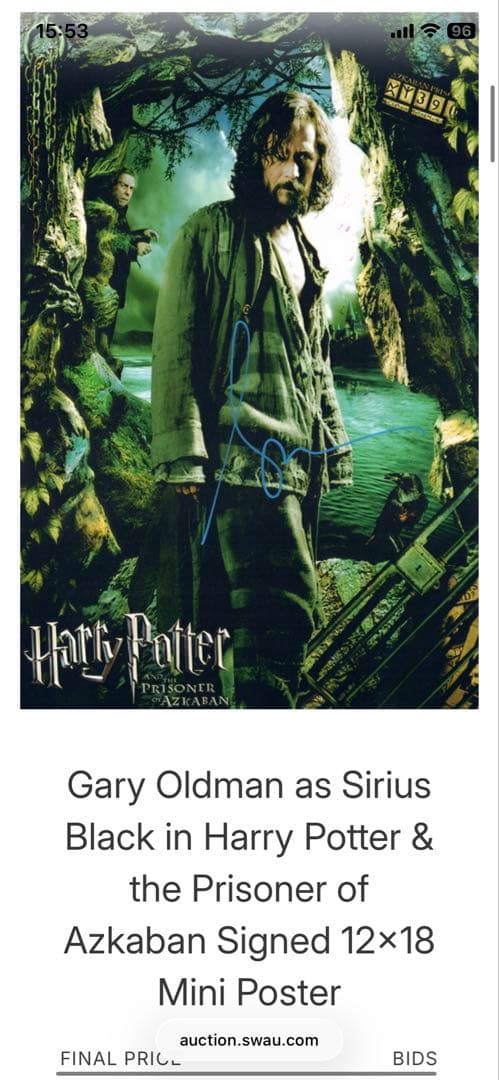 認証付き]ゲイリーオールドマン氏直筆サイン入りキャラポスター