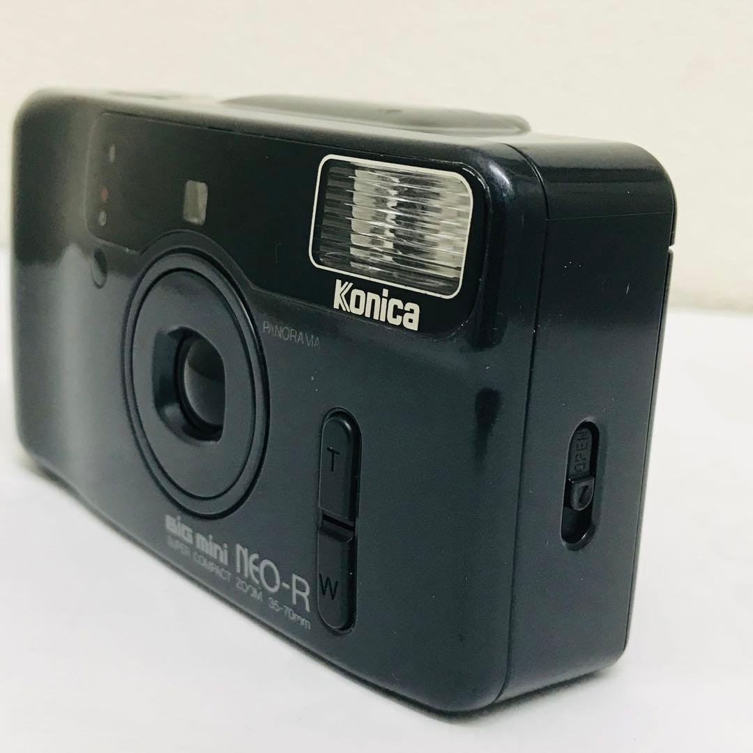 KONICA コニカ BIG MINI NEO-R  ブラック　フィルムカメラ 嫁記事】ゆる～いフィルムカメラレビュー 初心者でも簡単に使える