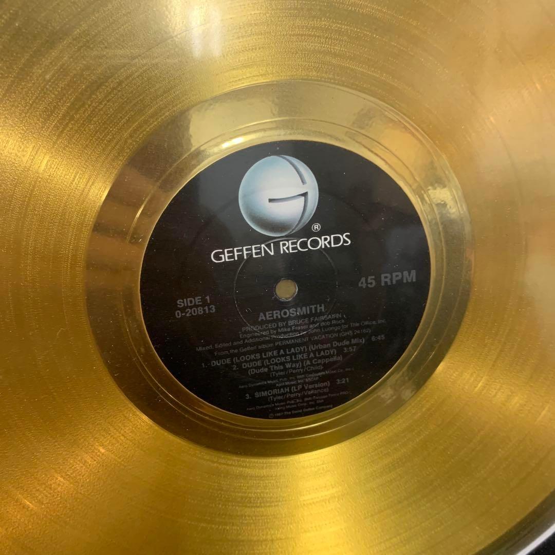 エアロスミス 直筆サイン入り ゴールドディスク 額装 鑑定品 - メルカリ