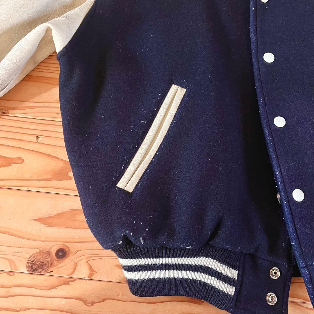 VAN JAC スタジャン ネイビー ヴァンジャケット 古着 L - メルカリ