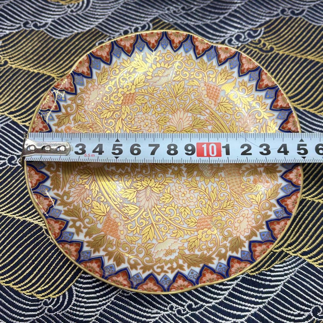 豪華絢爛 其泉作 色絵金彩鳳凰文 取皿 中皿 逸品 5枚